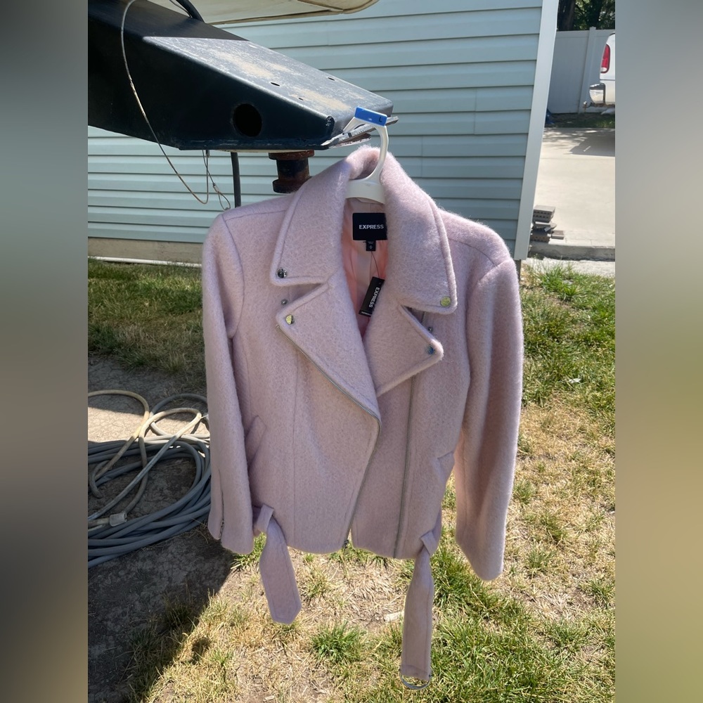 Brand new pink express moto fur jacket! 🤩💕